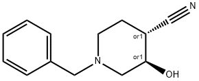 4-Piperidinecarbonitrile, 3-hydroxy-1-(phenylMethyl)-, (3R,4R)-rel-