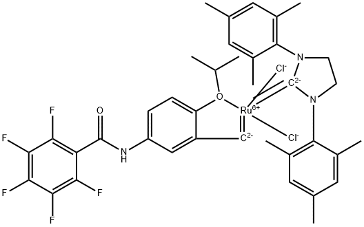 Dichloro[1,3-bis(2,4,6-trimethylphenyl)-2-imidazolidinylidene][(2-isopropoxy)(5-pentafluorobenzoylamino)benzylidene]ruthenium(II)