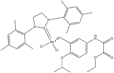 Dichloro[1,3-bis(2,4,6-trimethylphenyl)-2-imidazolidinylidene]{[5-(2-ethoxy-2-oxoethanamido)]-2-isopropoxybenzylidene}ruthenium(II)