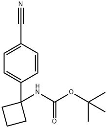 tert-butyl 1-(4-cyanophenyl)cyclobutylcarbamate