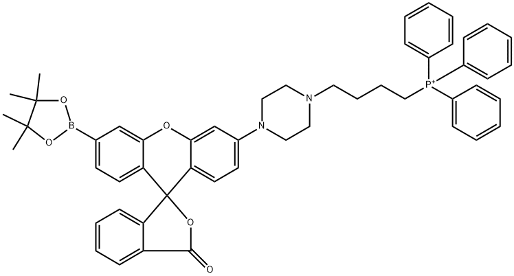 [4-[4-[3-Oxo-6′-(4,4,5,5-tetramethyl-1,3,2-dioxaborolan-2-yl)spiro[isobenzofuran-1(3H),9′-[9H]xanthen]-3′-yl]-1-piperazinyl]butyl]triphenyl-phosphonium iodide