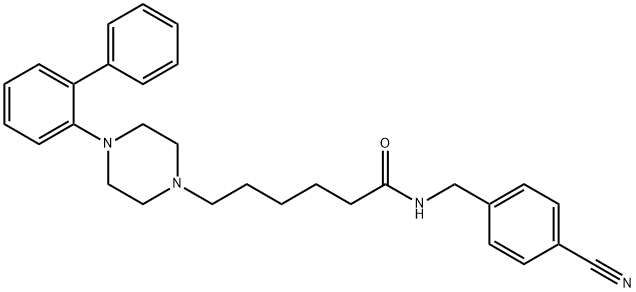 N-(4-cyanophenylmethyl)-4-(2-diphenyl)-1-piperazinehexanamide