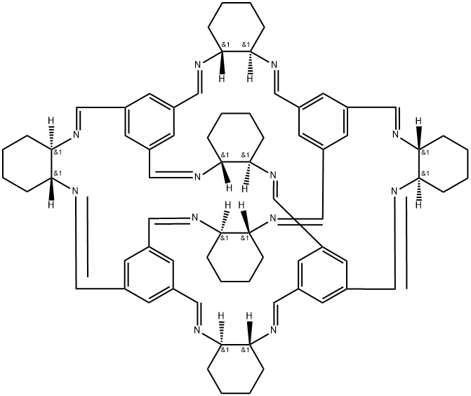Chiral cyclohexane diamine cycloimine cage