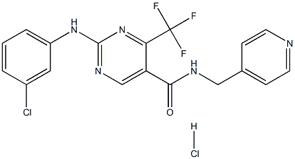 2-[(3-chlorophenyl)amino]-N-(4-pyridinylmethyl)-4-(trifluoromethyl)-5-Pyrimidinecarboxamide hydrochloride