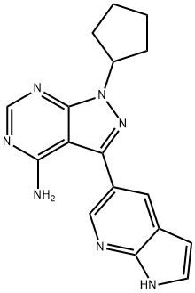 1-Cyclopentyl-3-(1H-pyrrolo[2,3-b]pyridin-5-yl)-1H-pyrazolo[3,4-d]pyrimidin-4-amine