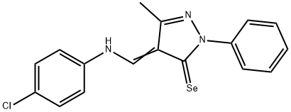 4-((4-CL-PHENYLAMINO)-METHYLENE)-5-METHYL-2-PHENYL-2,4-DIHYDRO-PYRAZOLE-3-SELONE