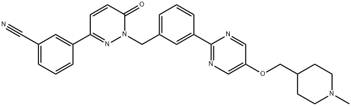 Benzonitrile, 3-[1,6-Dihydro-1-[[3-[5-[(1-Methyl-4-Piperidinyl)Methoxy]-2-PyriMidinyl]Phenyl]Methyl]-6-Oxo-3-Pyridazinyl]