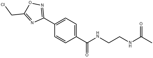 N-[2-(acetylamino)ethyl]-4-[5-(chloromethyl)-1,2,4-oxadiazol-3-yl]benzamide