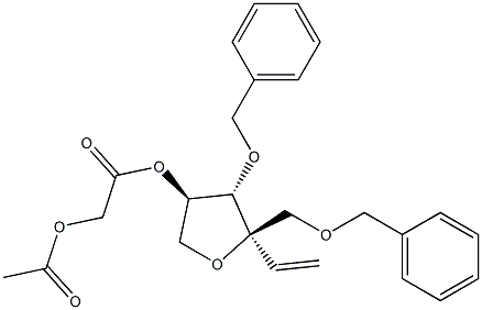 (3R,4S,5R)-2-(acetyloxy)-4-(benzyloxy)-5-[(benzyloxy)methyl]-5-ethenyloxolan-3-yl acetate