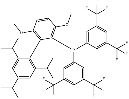 2-{Bis[3,5-bis(trifluoromethyl)phenyl]phosphino}-3,6-dimethoxy -2′,4′,6′-triisopropyl-1,1′-biphenyl 95%