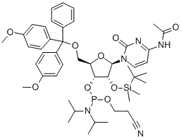 N-Acetyl-5'-O-(4,4-dimethoxytrityl)-2'-O-[(tert-butyl)dimethylsilyl]cytidine-3'-(2-cyanoethyl-N,N-diisopropyl)phosphoramidite