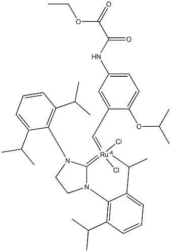 Dichloro[1,3-bis(2,6-diisopropylphenyl)imidazolidin-2-ylidene][(5-(2-ethoxy-2-oxoethanamido))-(2-isopropoxy)benzylidene]ruthenium(II)