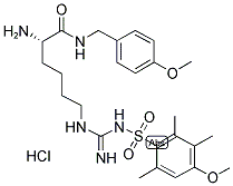 N-OMEGA-(4-METHOXY-2,3,6-TRIMETHYLBENZENESULFONYL)-L-ARGININE-4-METHOXYBENZYLAMIDE HYDROCHLORIDE