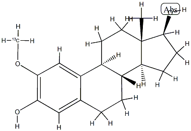 2-Hydroxyestradiol  2-methyl-13C,d3-ether,  2-Methoxy-13C,d3-estradiol,  3,17β-Dihydroxy-2-methoxy-13C,d3-1,3,5(10)-estratriene,  2,3,17β-Trihydroxy-1,3,5(10)-estratriene-2-methyl-13C,d3-ether,  1,3,5(10)-Estratriene-2,3,17-triol  2-methyl-13C,d3-ether