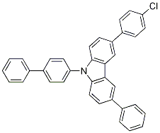 9-(biphenyl-4-yl)-3-(4-chloro
phenyl)-6-phenyl-9H-carbaz
ole