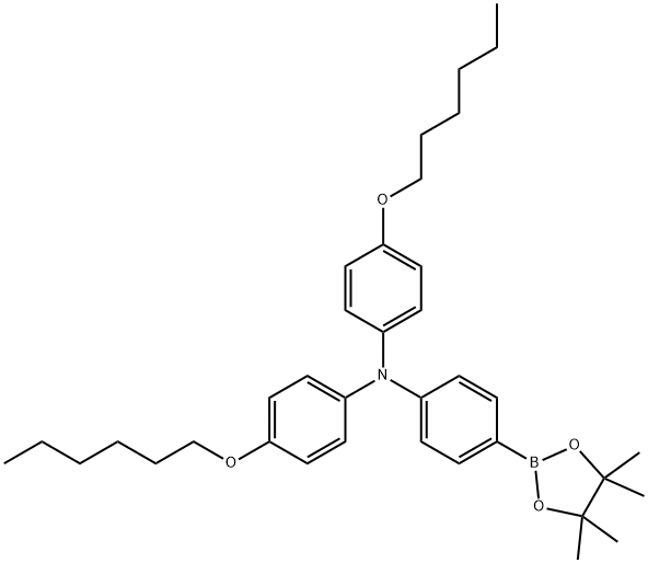 BenzenaMine, N,N-bis[4-(hexyloxy)phenyl]-4-(4,4,5,5-tetraMethyl-1,3,2-dioxaborolan-2-yl)-