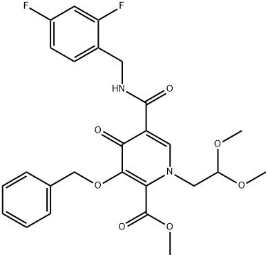 5-[[[(2,4-Difluorophenyl)methyl]amino]carbonyl]-1-(2,2-dimethoxyethyl)-1,4-dihydro-4-oxo-3-(phenylmethoxy)-2-pyridinecarboxylic acid methyl ester