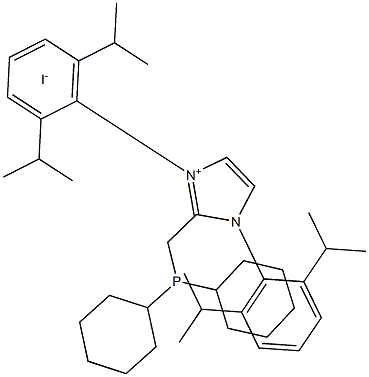 2-((Dicyclohexylphosphino)methyl)-1,3-bis(2,6-diisopropylphenyl)-1H-imidazol-3-ium iodide