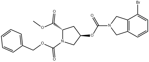 (2S,4R)-1-benzyl 2-methyl 4-((4-bromoisoindoline-2-carbonyl)oxy)pyrrolidine-1,2-dicarboxylate