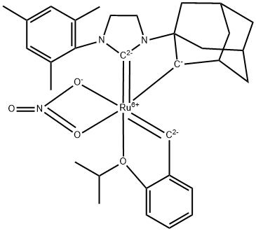 [2-(1-Methylethoxy-O)phenylmethyl-C](nitrato-O,O′){rel-(2R,5R,7R)-adamantane-2,1-diyl[3-(2,4,6-trimethylphenyl)-1-imidazolidinyl-2-y lidene]}ruthenium