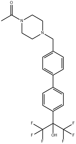 1,1,1,3,3,3-Hexafluoro-2-(4′-((1-(acetyl) piperazine) methyl)-[1,1′-biphenyl]-4-yl)propan-2-ol