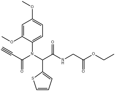 N-(2,4-Dimethoxyphenyl)-N-(1-oxo-2-propyn-1-yl)-2-(2-thienyl)glycyl-glycine ethyl ester