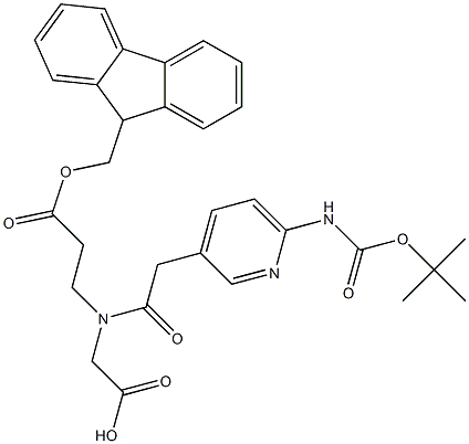 2-(N-(2-(Fmoc)ethyl)-2-(6-(tert-butoxycarbonylamino)pyridin-3-yl)acetamido)acetic acid