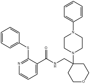 N-((4-(4-phenylpiperazin-1-yl)tetrahydro-2H-pyran-4-yl)methyl)-2-(phenylthio)nicotinamide