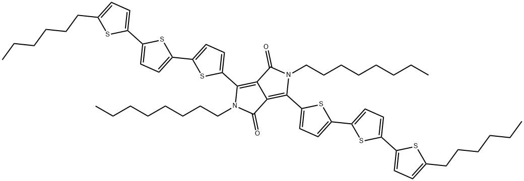 2,5-Dioctyl-3,6-bis-(5′′-n-hexyl-[2,2′,5′,2′′]terthiophen-5-yl)-pyrrolo[3,4-c]pyrrole-1,4-dione