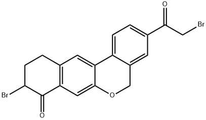 9-Bromo-3-(2-Bromo Acetyl)-10,11-Dihydro-5H-dibenzo(c,g) Chromen-8(9H)-one