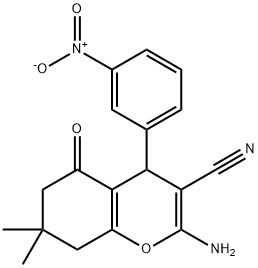 2-amino-7,7-dimethyl-4-(3-nitrophenyl)-5-oxo-5,6,7,8-tetrahydro-4H-chromene-3-carbonitrile