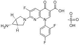 7-[(1S,5R)-6-amino-3-azabicyclo[3.1.0]hex-3-yl]-1-(2,4-difluorophenyl)-6-fluoro-4-oxo-1,8-naphthyridine-3-carboxylic acid
