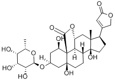 3β-[(6-Deoxy-α-L-talopyranosyl)oxy]-1β,5,11α,14β,21-pentahydroxy-24-nor-5β-chol-20(22)-ene-19,23-dioic acid di-γ-lactone