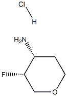 cis-2H-Pyran-4-amine, 3-fluorotetrahydro- hydrochloride