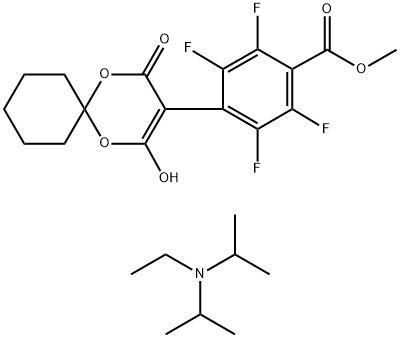 N-Ethyl-N-isopropylpropan-2-aminium 4-Oxo-3-(2,3,5,6-tetrafluoro-4-(methoxycarbonyl)phenyl)-1,5-dioxaspiro[5.5]undec-2-en-2-olate >=95%
