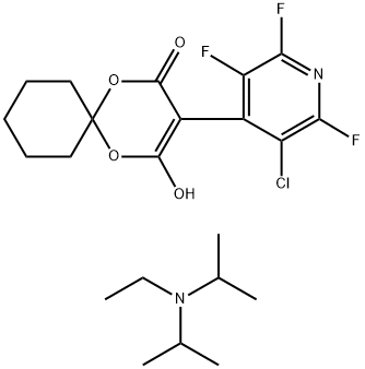 N-Ethyl-N-isopropylpropan-2-aminium 3-(3-Chloro-2,5,6-trifluoropyridin-4-yl)-4-oxo-1,5-dioxaspiro[5.5]-undec-2-en-2-olate >=95%