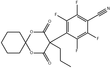 4-(2,4-Dioxo-3-propyl-1,5-dioxaspiro[5.5]-undecan-3-yl)-2,3,5,6-tetrafluorobenzonitrile
