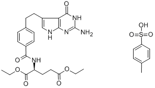 N-[4-[2-(2-Amino-4,7-dihydro-4-oxo-3H-pyrrolo[2,3-d]pyrimidin-5-yl)ethyl]benzoyl]-L-glutamic acid 1,5-diethyl ester 4-methylbenzenesulfonate