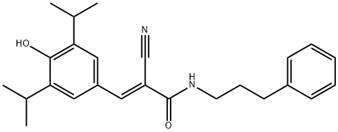 (E)-2-cyano-3-(4-hydroxy-3,5-diisopropylphenyl)-N-(3-phenylpropyl)acrylamide