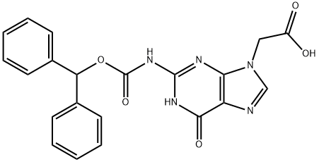 (2-BENZHYDRYLOXYCARBONYLAMINO-6-OXO-1,6-DIHYDRO-PURIN-9-YL)-ACETIC ACID