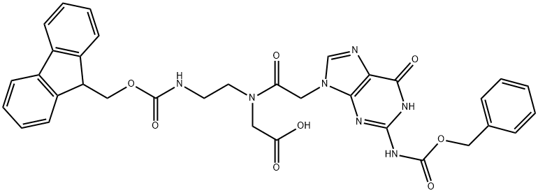 Glycine, N-[[1,6-dihydro-6-oxo-2-[[(phenylMethoxy)carbonyl]aMino]-9H-purin-9-yl]acetyl]-N-[2-[[(9H-fluoren-9-ylMethoxy)carbonyl]aMino]ethyl]-