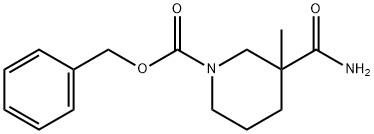 1-piperidinecarboxylic acid, 3-(aminocarbonyl)-3-methyl-, phenylmethyl ester