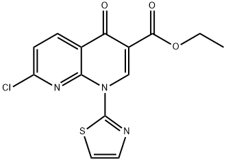 ethyl 7-chloro-1,4-dihydro-4-oxo-1-(2-thiazolyl)-1,8-naphthyridine-3-carboxylate, 7-chloro-1,4-dihydro-4-oxo-1-(2-thiazolyl)-1,8-naphthyridine-3-carboxylic acid ethyl ester