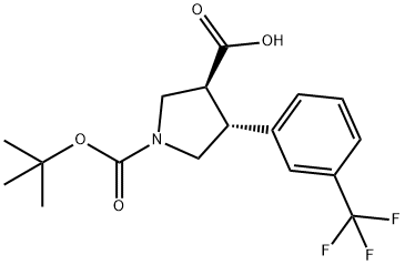 (3S,4R)-1-[(2-methylpropan-2-yl)oxycarbonyl]-4-[3-(trifluoromethyl)phenyl]pyrrolidine-3-carboxylic acid