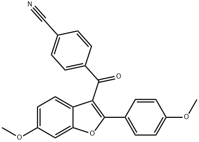 4-[[6-METHOXY-2-(4-METHOXYPHENYL)-3-BENZOFURANYL]CARBONYL]BENZONITRILE