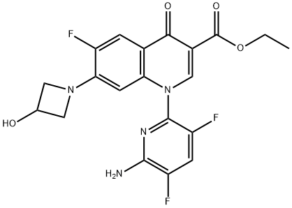 3-quinolinecarboxylic acid, 1-(6-amino-3,5-difluoro-2-pyridinyl)-6-fluoro-1,4-dihydro-7-[3-(2-methyl-1-azetidinyl]-4-oxo-, ethyl ester