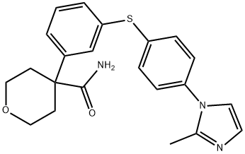 Tetrahydro-4-[3-[[4-(2-methyl-1H-imidazol-1-yl)phenyl]thio]phenyl]-2H-pyran-4-carboxamide