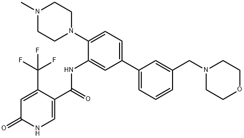 N-(4-(4-methylpiperazin-1-yl)-3'-(morpholinomethyl)-[1,1'-biphenyl]-3-yl)-6-oxo-4-(trifluoromethyl)-1,6-dihydropyridine-3-carboxamide