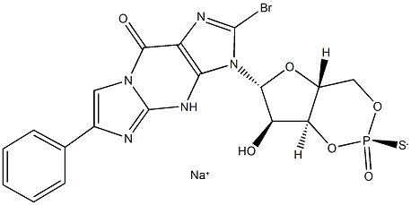 RP-8-BROMO-BETA-PHENYL-1,N2-ETHENOGUANOSINE 3',5'-CYCLIC MONOPHOSPHOROTHIOATE SODIUM SALT HYDRATE