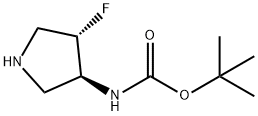 Carbamic acid, (4-fluoro-3-pyrrolidinyl)-, 1,1-dimethylethyl ester, trans- (9CI)